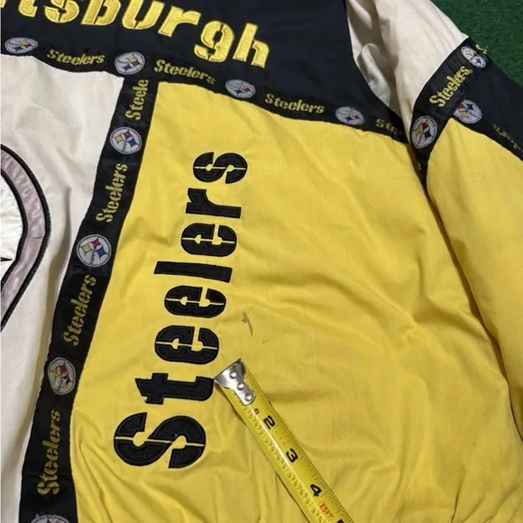 Vintage 90s Pittsburgh Steelers Pro Player Daniel Young Large Retro NFL Jacket - Picture 9 of 11